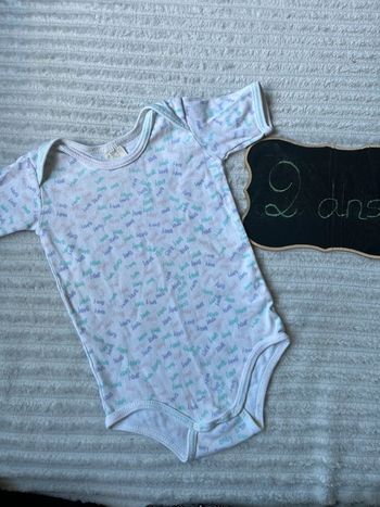 Body manches courtes 2 ans