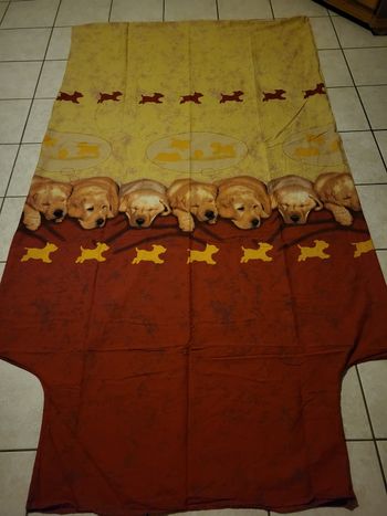 Housse de couette 140 par 200cm motif chiens