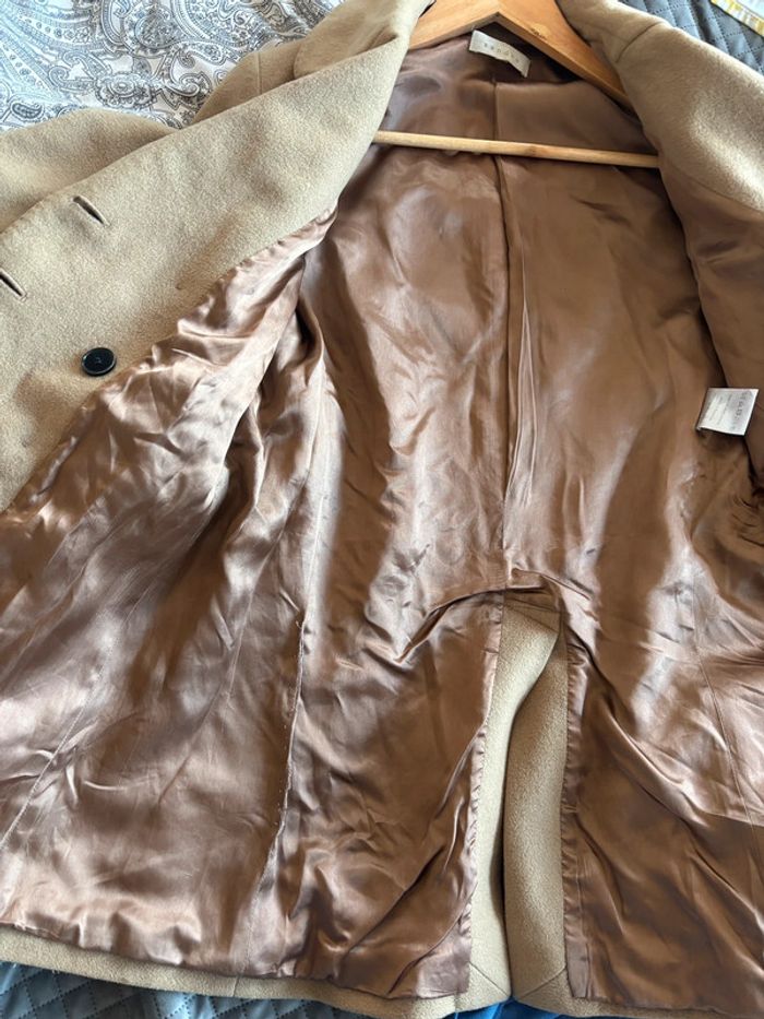 Manteau beige Sandro 38 avec cachemire - photo numéro 14
