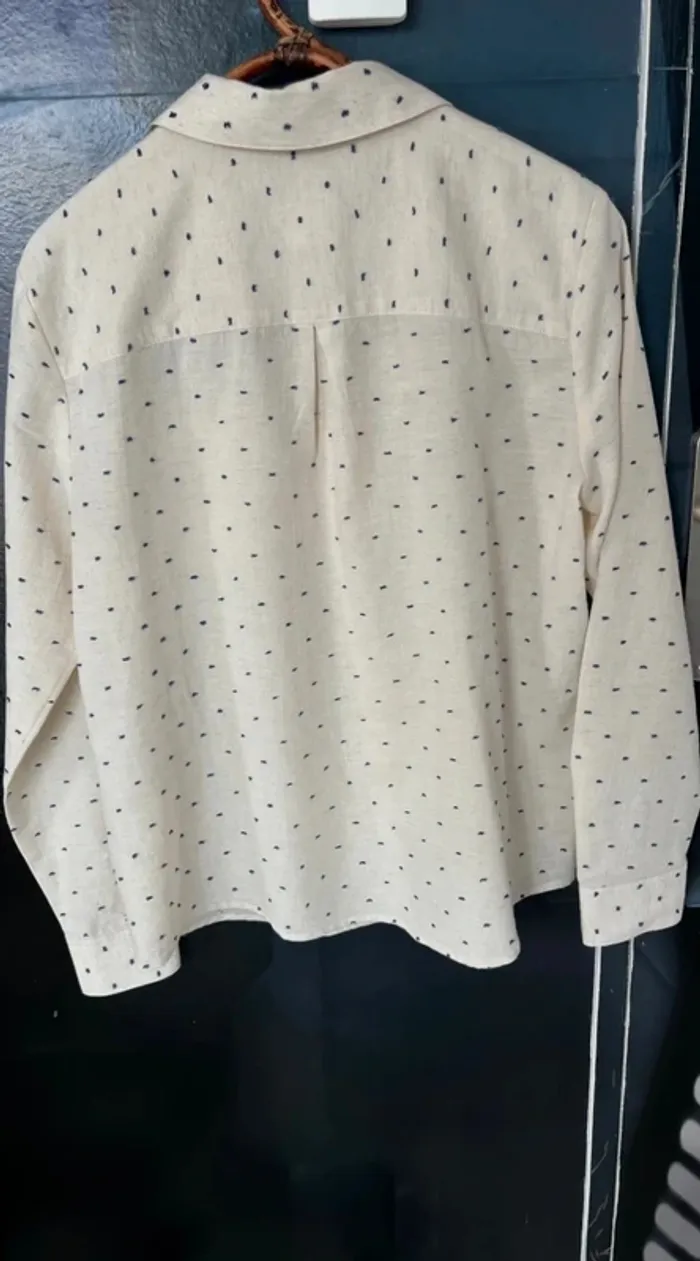 Chemise Tomboy plumetis bleus t38 - photo numéro 5