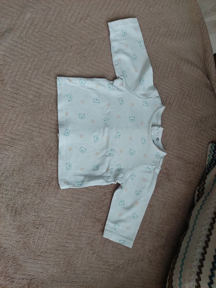 Lot de 2 salopettes + 1 T-short 1 mois - photo numéro 3