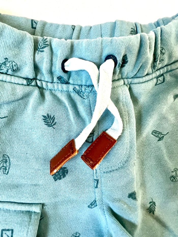 🦖 Ensemble été garçon 3 ans Sergent Major – t-shirt dinosaure + short bleu 🌴 - photo numéro 8