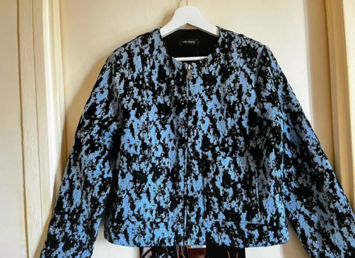 Magnifique Veste/ Teddy  Bleu/ Noir, taille L, Neuf avec étiquette - Cop Copine - photo numéro 7
