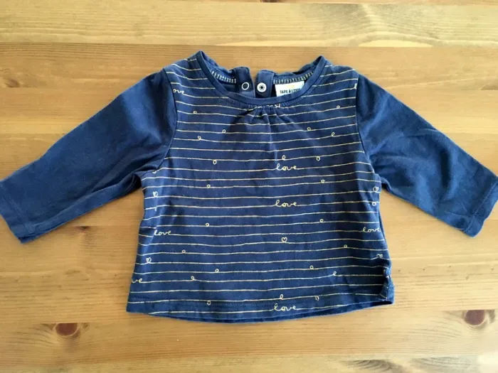 T-shirt bleu 3 mois
