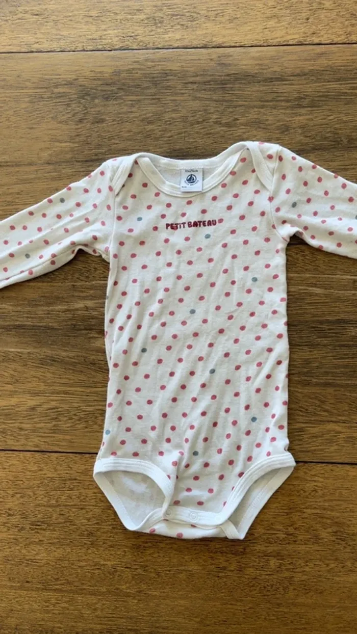 Lot de 3 bodies ML Petit Bateau 12 mois - photo numéro 2