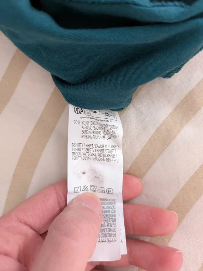 T-shirt manches longues Kiabi Vert Canard - 3 Ans - Coton Bio - photo numéro 4