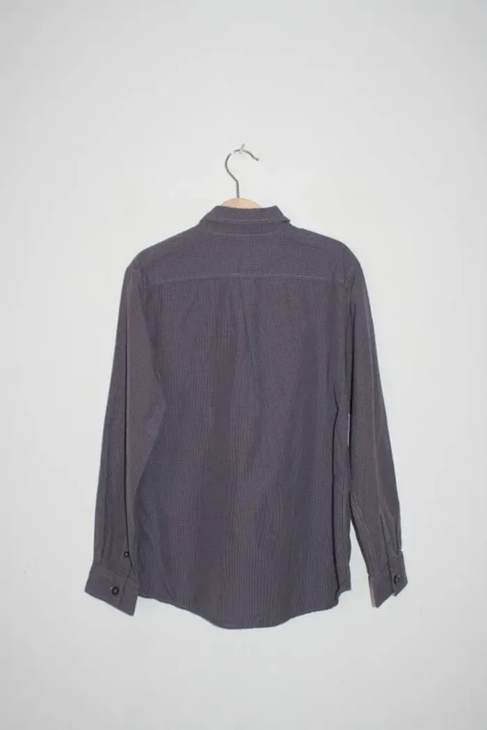 Chemise manches longues vichy violette CFK 10 ans - photo numéro 3