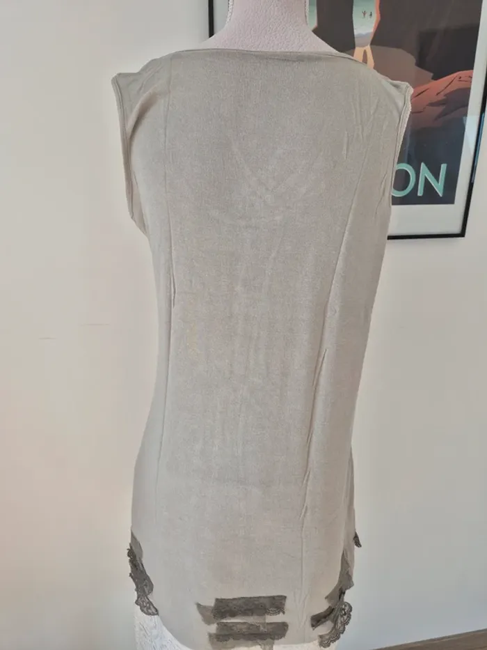 Débardeur long beige - photo numéro 3