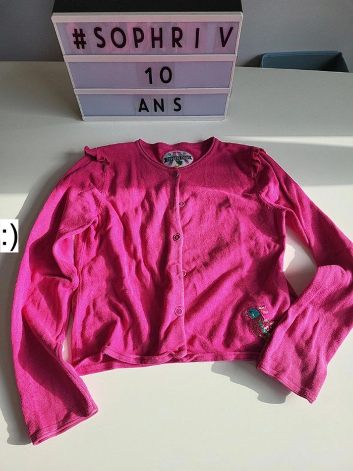 Gilet rose sergent major 10 ans