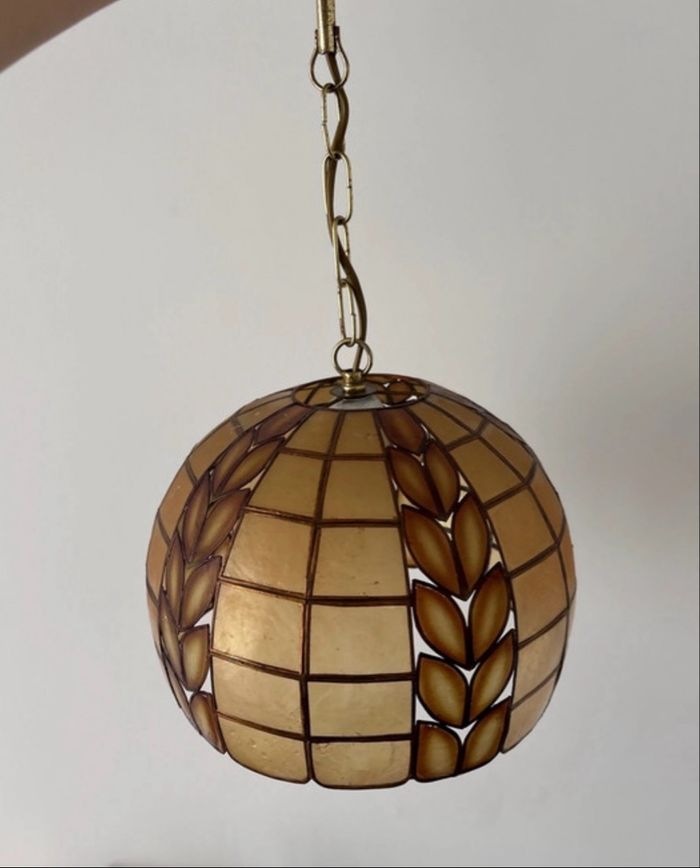 Lustre suspension en nacre vintage - très bon état