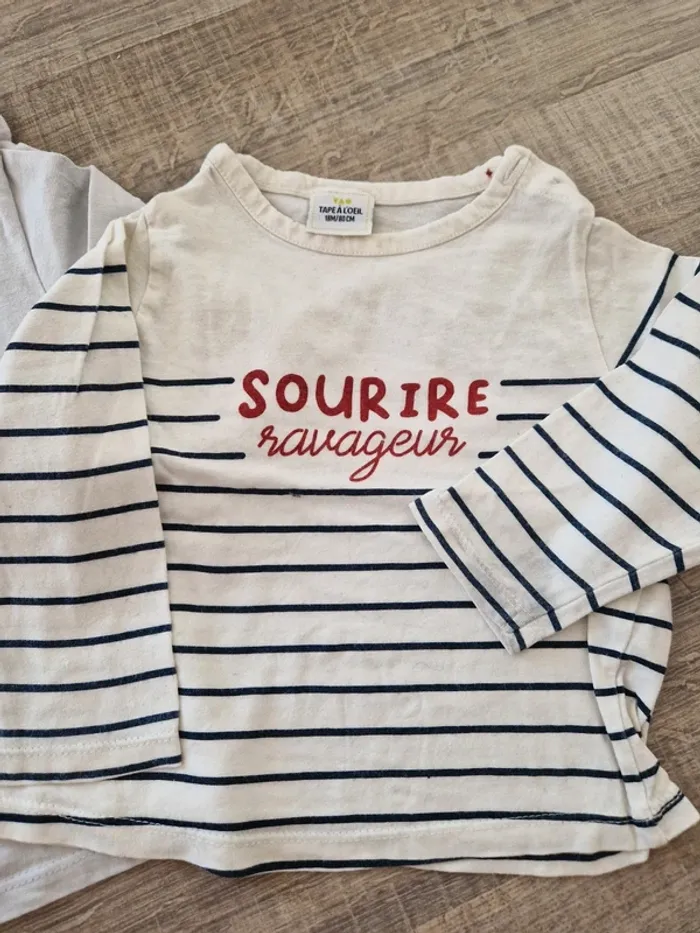 Lot de 5 T-shirt ML 18 mois - photo numéro 4