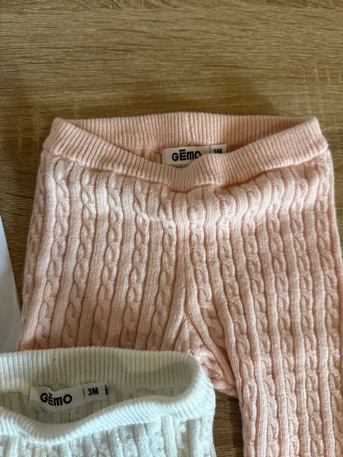 Lot 2 pantalons 3 mois Gemo - photo numéro 3