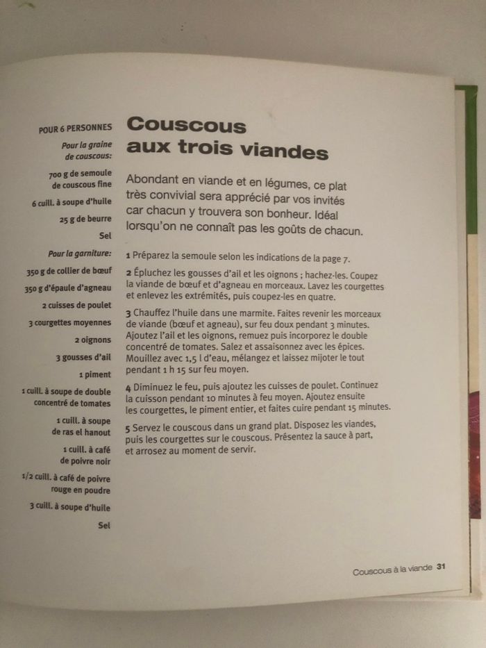 Livre recettes couscous - photo numéro 4