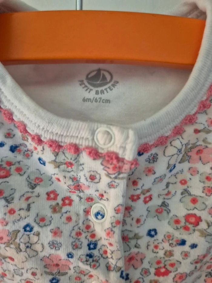 Gilet imprimé floral Petit Bateau 6 mois - 67 cm - photo numéro 3
