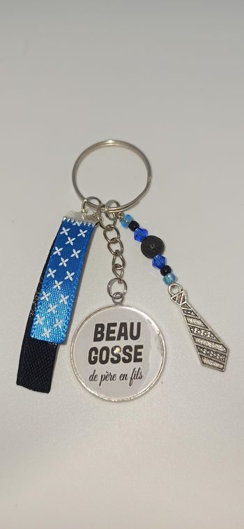 Porte clé Mon fils  " Beau Gosse de père en fils"