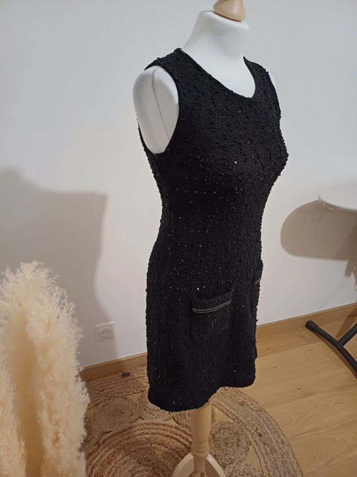 Robe noire chaude à sequins Zara taille S 36 - photo numéro 5