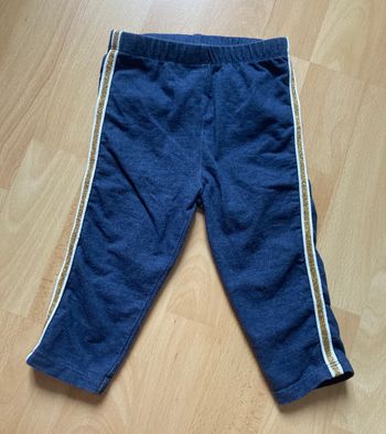 legging bandes dorées fille 12 mois