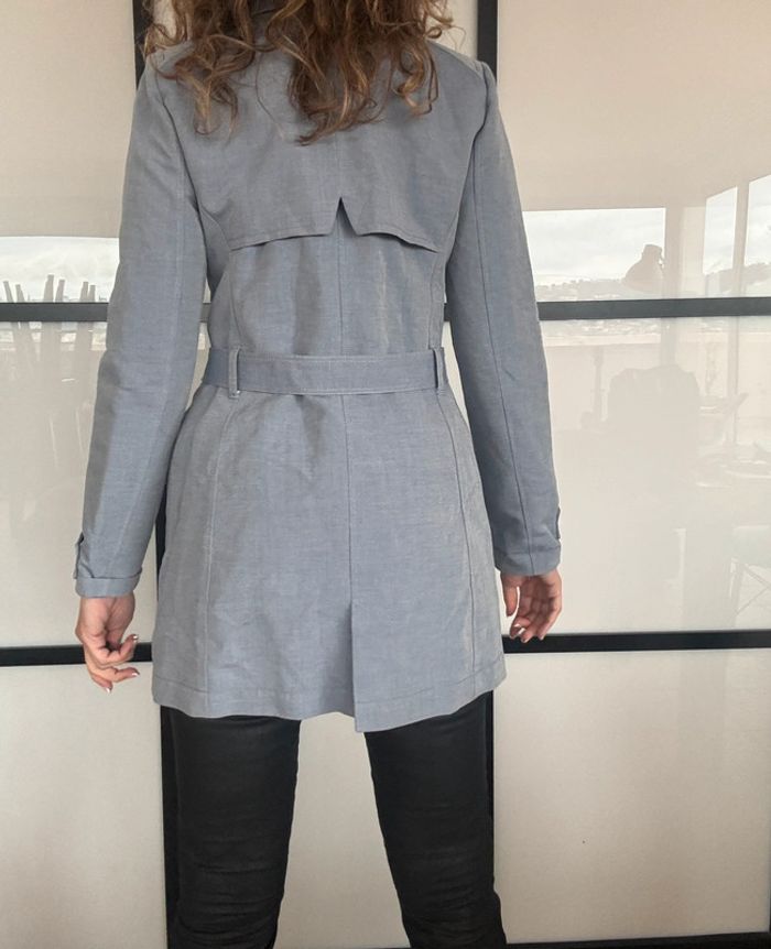 Superbe trench IKKS bleu gris 38 - photo numéro 4