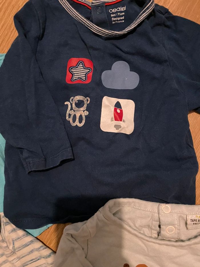 Lot tee shirt manche longue 9 mois - photo numéro 5