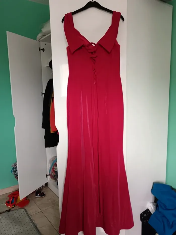 Robe longue de soirée rose Taille M - photo numéro 6