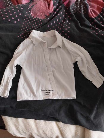Chemise fille blanche