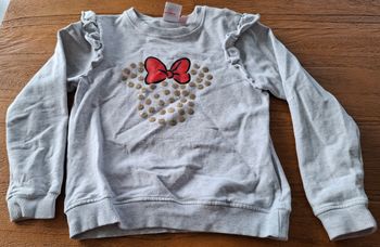 Sweat fille gris clair avec nœud rouge ❤️ 