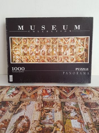 Puzzle 1000 pièces panorama muséum collection Clementoni Célèbres fresques de la chapelle Sixtine de Michelangelo