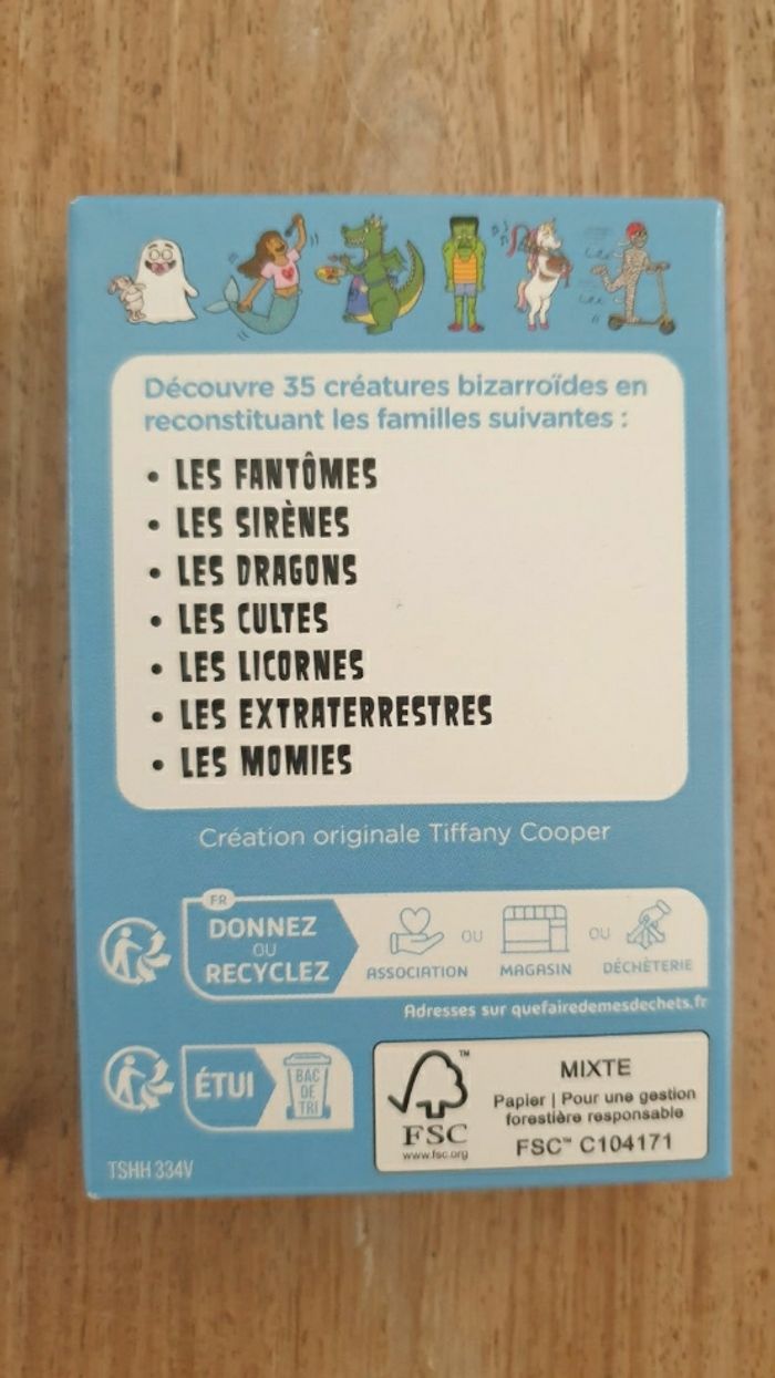 Neuf jeu jouet McDonald's cartes 7 familles les créatures bizarroides - photo numéro 2