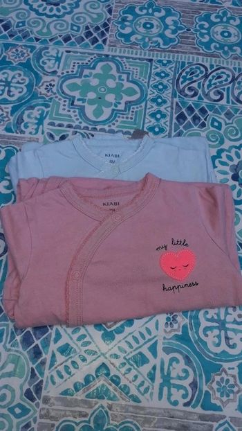 Lot de 2 grenouillères Kiabi