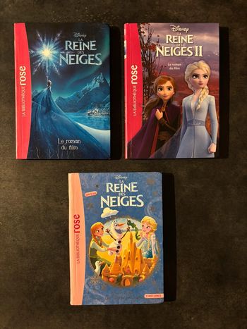 Lot de 3 livres La reine des neiges La bibliothèque rose