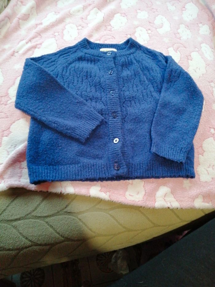 Très joli gilet bleu azur - photo numéro 2