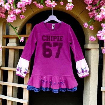 CHIPIE - ROBE FILLE BRODERIES FLEURS DÉTAILS VOLANTS & BRODERIE ANGLAISE 6A