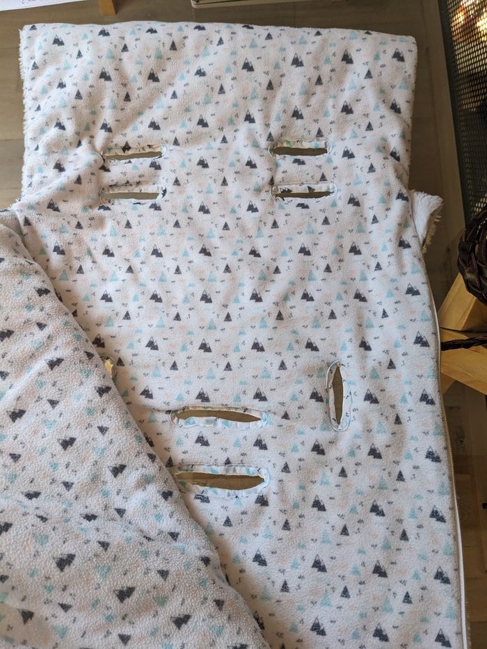 Nid d'ange blanc pour pour poussette et cosy - photo numéro 3