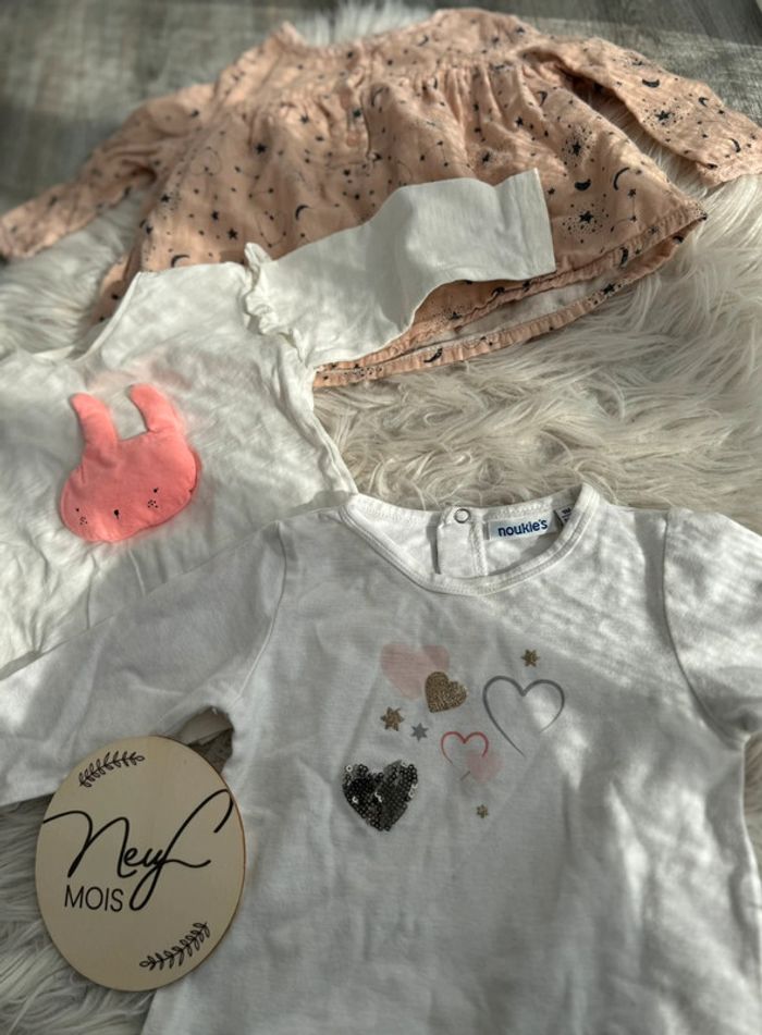 Lot de tee shirt bébé fille - photo numéro 2