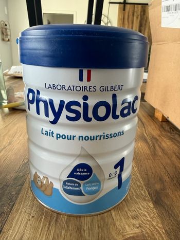 Lait physiolac 1er âge