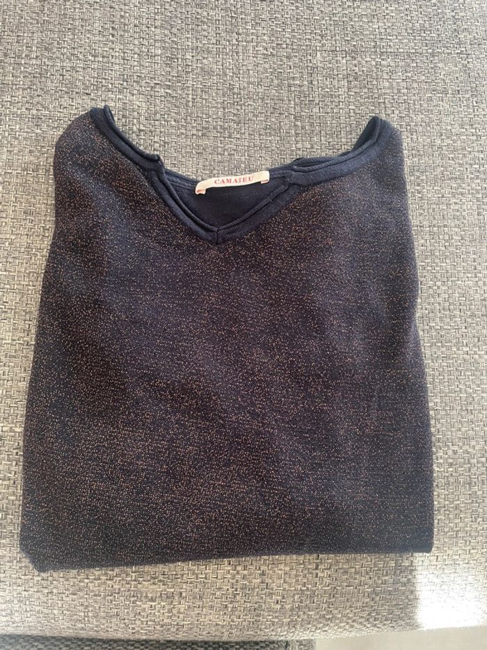 Haut bleu à paillettes - photo numéro 4