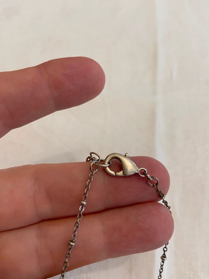 Sautoir argenté pendentif boule verte Cyrillus - photo numéro 5