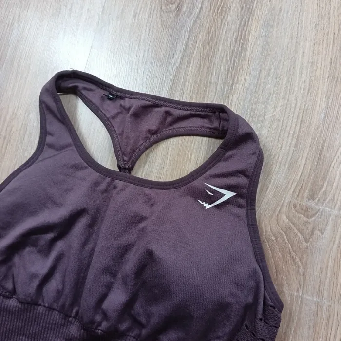 Brassière gymshark femme L violet bordeaux - photo numéro 3