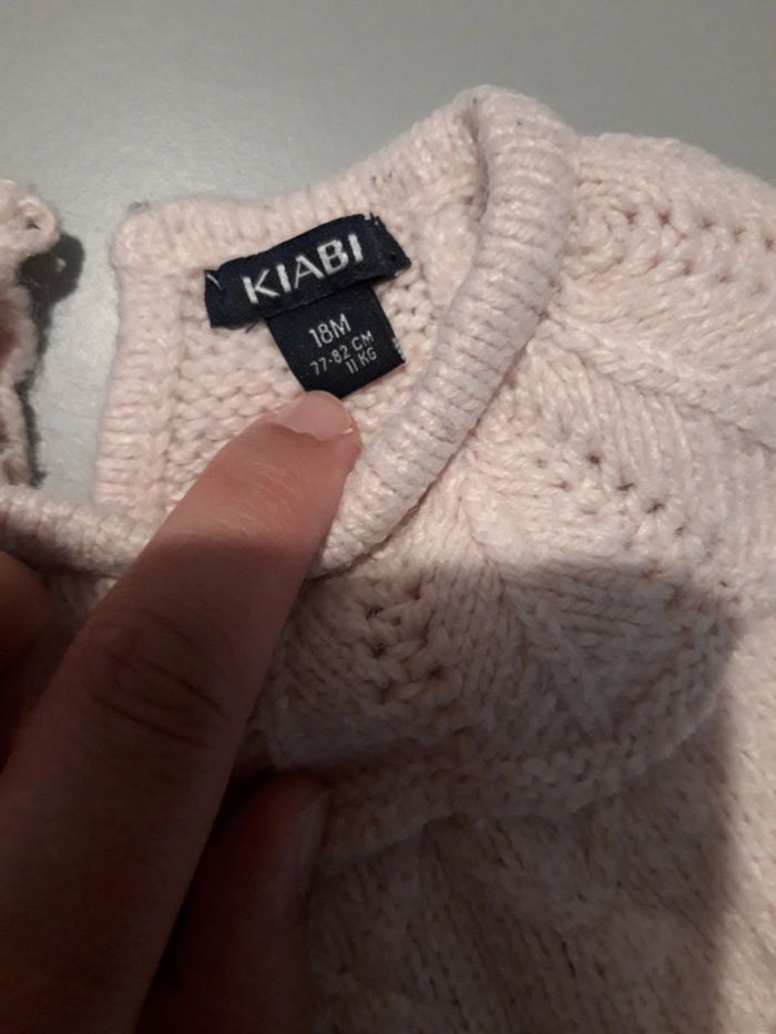 Pull rose pâle 18 mois - photo numéro 2