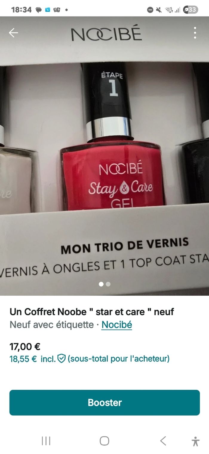 Coffret Noobe " star et care "