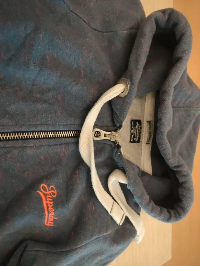Sweat zippé à capuche Superdry xxs 12 ans - photo numéro 2