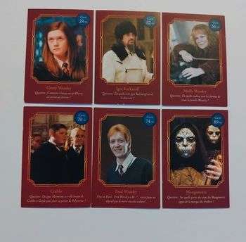 🃏 Lot de 6 Cartes Harry Potter (Auchan) - Wizarding World