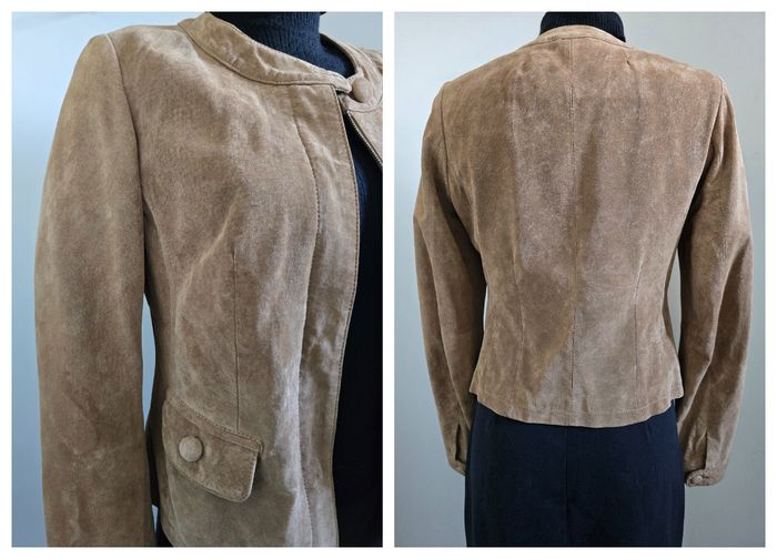 📌 Blouson Veste en Cuir suédé (daim)- Laura Clément - photo numéro 4