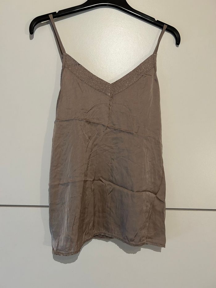 Ensemble pantalon & top beige effet soie – Taille unique (convient S/M) - photo numéro 6