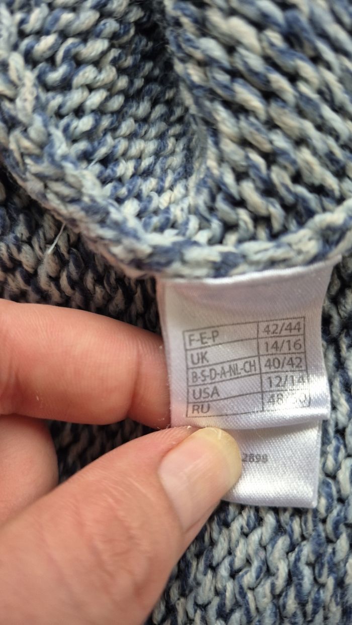 Pull Épais Moucheté Bleu & Blanc Charmance - photo numéro 6