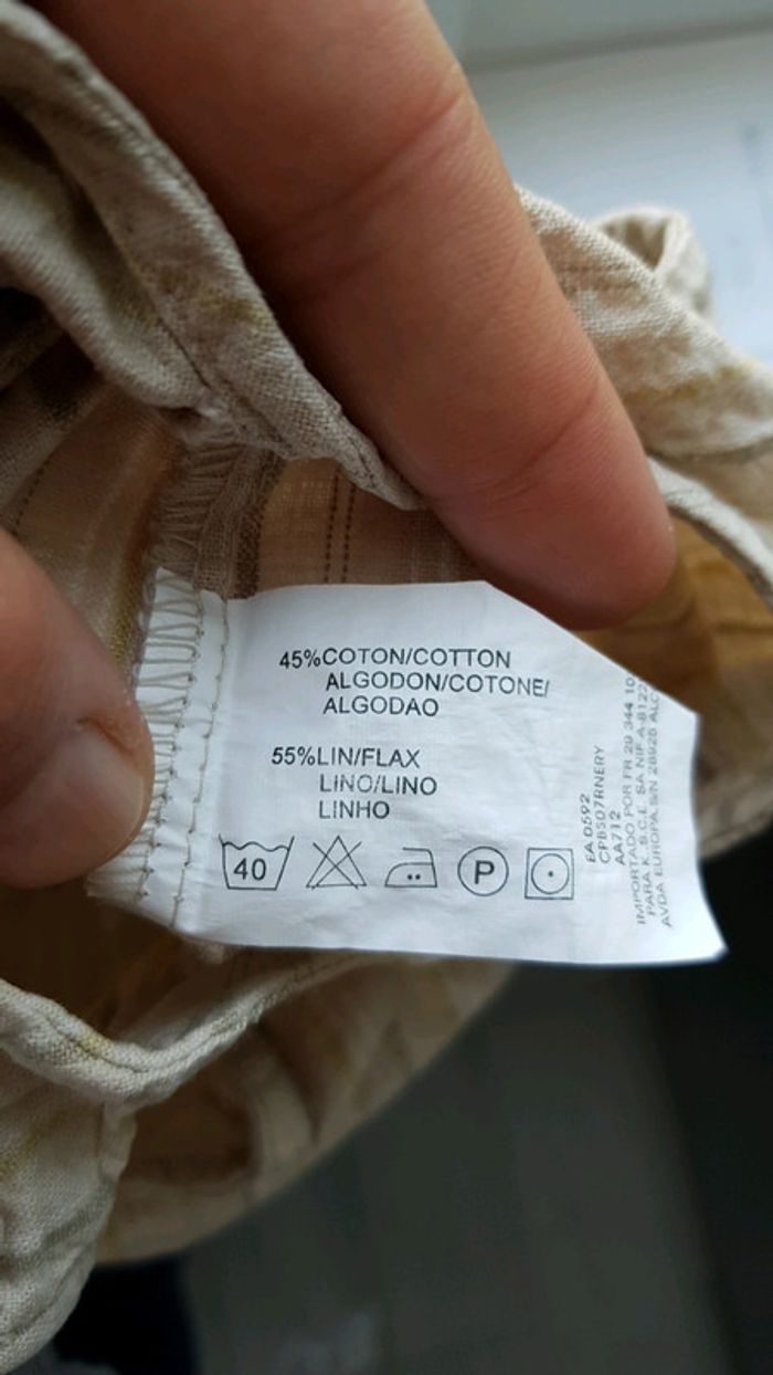 Combishort été coton et lin garçon 6mois kitchoun - photo numéro 5