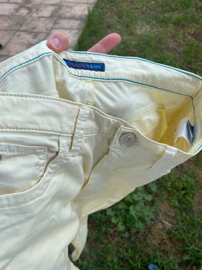 Pantalon jaune clair Trussardi w29 ou 38 40 - photo numéro 13