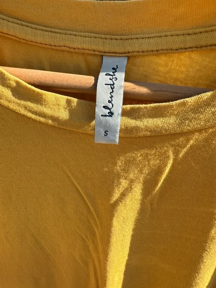 T-shirt jaune moutarde Blendshe - photo numéro 3