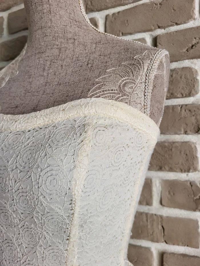 Robe bustier à dentelle blanc ivoire Cache Cache - romantique raffiné - photo numéro 4