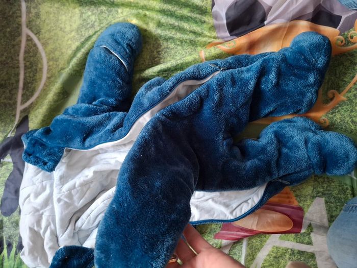 Combinaison pilote bébé en velours - photo numéro 8